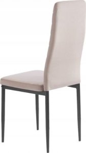 kontrast Krzesło tapicerowane nowoczesne do jadalni salonu welurowe Mark8 taupe 9