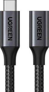 Kabel USB Ugreen Przedłużacz USB-C 3.2 UGREEN US372 męski USB-C do żeński USB-C Gen 2 1m (czarny) 1