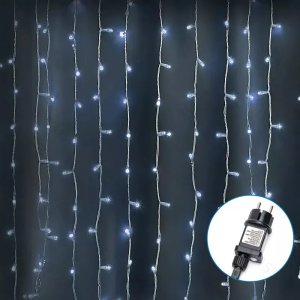 Lampki choinkowe Aigostar  Niskonapięciowe lampki choinkowe sople 300led przepływ, Zimne Niskonapięciowe lampki choinkowe sople 300led przepływ, Zimne 1