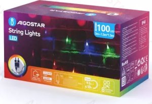 Lampki choinkowe Aigostar  Niskonapięciowe lampki choinkowe siatka 100led multikolor 1,5 * 1,5m Niskonapięciowa płaska taśma świetlna siatkowa, RGBY, 1,5 m * 1,5 1