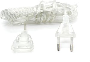 Verk Kabel przedłużka lampki choinkowej przedłużacz długi przezroczysty 5m Kabel przedłużka lampki choinkowej przedłużacz długi przezroczysty 5m 8