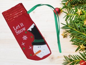 xxxxxxxxxxxxxxxx Verk Group (Verk) Pokrowiec świąteczny ubranko na butelkę bałwan na boże narodzenie dekoracja Pokrowiec świąteczny ubranko na butelkę bałwan na boże narodzenie dekoracja 9