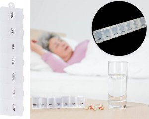 Verk Pojemnik na leki tygodniowy lekarstwa kasetka organizer na suplementy 7 dni Pojemnik na leki tygodniowy lekarstwa kasetka organizer na suplementy 7 dni 5
