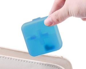 Verk Pojemnik pudełko kasetka na leki suplementy tabletki podróżny 4 przegródki Pojemnik pudełko kasetka na leki suplementy tabletki podróżny 4 przegródki 3
