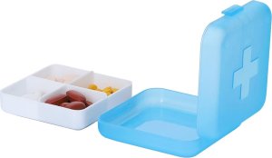 Verk Pojemnik pudełko kasetka na leki suplementy tabletki podróżny 4 przegródki Pojemnik pudełko kasetka na leki suplementy tabletki podróżny 4 przegródki 4