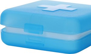 Verk Pojemnik pudełko kasetka na leki suplementy tabletki podróżny 4 przegródki Pojemnik pudełko kasetka na leki suplementy tabletki podróżny 4 przegródki 6