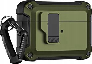 Hurtel Pro Armour Airpods Case with hook - AirPods 4 olive 1