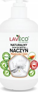 LAVECO Naturalny płyn do mycia naczyń - mandarynka i mięta - 0,5 l 1