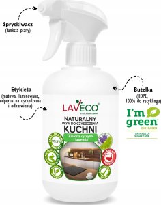 LAVECO płyn do czyszczenia kuchni ogórek i aloes 0,5 l 3