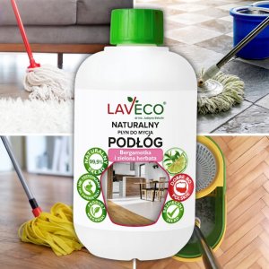 LAVECO Naturalny płyn do mycia podłóg - 0,5 l - bergamotka i zielona herbata 2