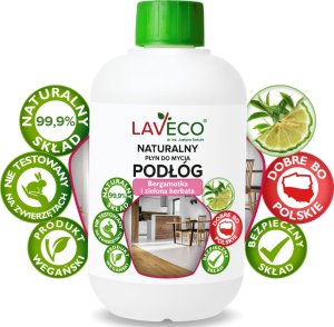 LAVECO Naturalny płyn do mycia podłóg - 0,5 l - bergamotka i zielona herbata 3