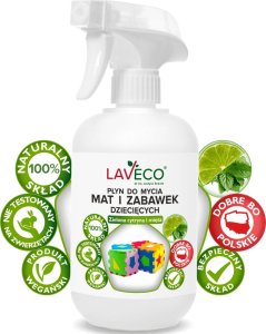 LAVECO Płyn do czyszczenia mat i zabawek dziecięcych - 0,5 l - zielona cytryna i mięta 2