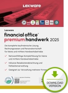 Program Lexware LEXWARE ESD financial office premium handwerk 2025 unbegrenzte Laufzeit Download 1