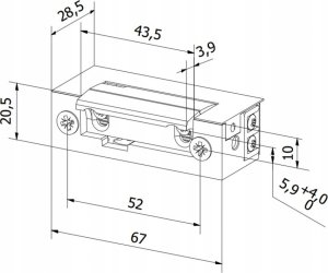 Siemens Elektrozaczep BIRA symetryczny ES1-001 12V AC/DC podstawowy 6