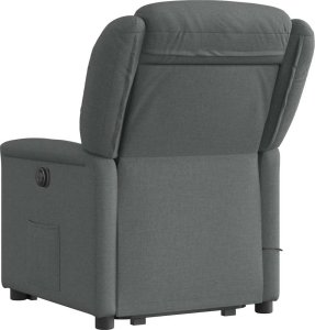 vidaXL vidaXL Podnoszony fotel masujący, elektryczny, rozkładany, ciemnoszary 7