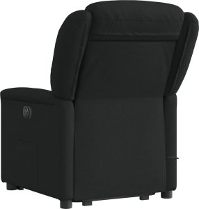 vidaXL vidaXL Podnoszony fotel masujący, rozkładany, czarny, obity tkaniną 7