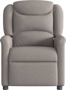 vidaXL vidaXL Rozkładany fotel masujący, elektryczny, kolor taupe, tkanina 5