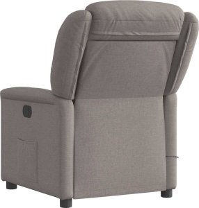 vidaXL vidaXL Rozkładany fotel masujący, elektryczny, kolor taupe, tkanina 7