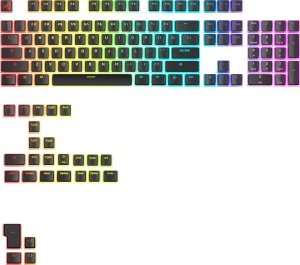 Glorious Glorious Aura V3 Keycaps, ANSI Layout (US), PBT, Doubleshot - Schwarz 1