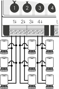 Guzzanti THERMOELECTRIC ACTUATOR AURATON VELA 6
