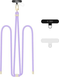 Tech-Protect TECH-PROTECT C7S ROPE CROSSBODY STRAP LAVENDER/GOLD 1