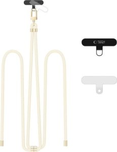 Tech-Protect TECH-PROTECT C7S ROPE CROSSBODY STRAP BEIGE/GOLD 1