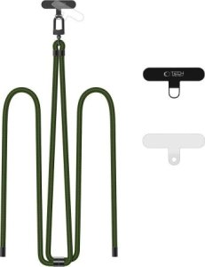 Tech-Protect TECH-PROTECT C7S ROPE CROSSBODY STRAP HUNTER GREEN/BLACK 1