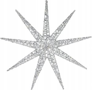 Christmas decoration Płatek śniegu dekoracyjny wiszący 50led srebrny 1