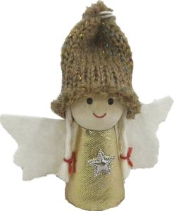 MFP paper Zawieszka aniołek świąteczny złoty 7cm 1