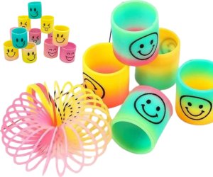 Pegaz Toys Tęczowa Sprężyna Mini Magiczna Zestaw 12 sztuk Emotki 1