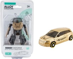 Madej Auto Robot Transformujący złoty metal skala 1:64 1