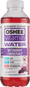 Oshee Oshee Vitamin Water Napój niegazowany o smaku czerwonych winogron dragonfruit 555 ml 1