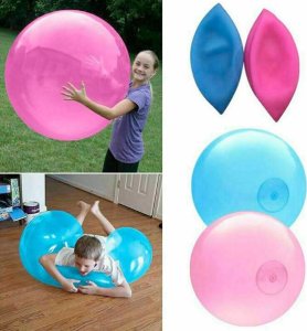 Kids World Mega bańka piłka Bubble Ball 2w1 Bańkopiłka 120 cm niebieska 1