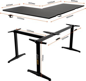 Biurko Anda Seat Biurko gamingowe stół komputerowy Anda Seat Wind Seeker Black 16
