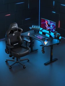 Biurko Anda Seat Biurko gamingowe stół komputerowy z elektryczną regulacją wysokości LED Anda Seat Shadow Warrior Black 11