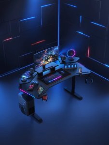 Biurko Anda Seat Biurko gamingowe stół komputerowy z elektryczną regulacją wysokości LED Anda Seat Shadow Warrior Black 13