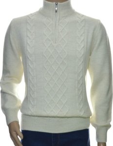Selantino Ciepły wełniany sweter męski ze stójką półgolf szetland na zamek 2XL XXL 1