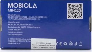 Telefon komórkowy Vega TELEFON GSM MOBIOLA  MB4120 4G TELEFON DLA SENIORA TURKUSOWY> 4