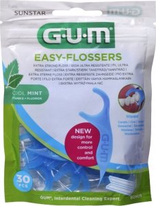 Sunstar Sunstar GUM Easy-Flossers, Nić dentystyczna, 30 sztuk 1