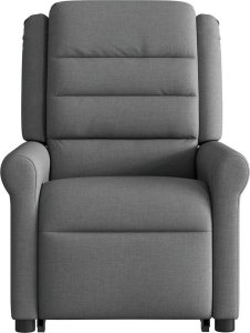 vidaXL vidaXL Podnoszony fotel masujący, elektryczny, rozkładany, ciemnoszary 5