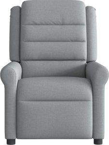 vidaXL vidaXL Elektryczny fotel rozkładany, jasnoszary, obity tkaniną 5