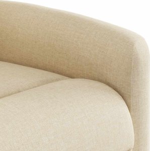 vidaXL vidaXL Rozkładany fotel masujący, kremowy, obity tkaniną 9