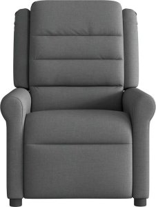 vidaXL vidaXL Rozkładany fotel masujący, ciemnoszary, obity tkaniną 3