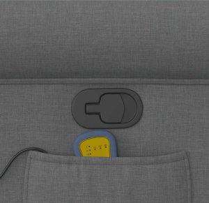 vidaXL vidaXL Rozkładany fotel masujący, ciemnoszary, obity tkaniną 8