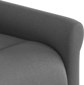 vidaXL vidaXL Rozkładany fotel masujący, ciemnoszary, obity tkaniną 9