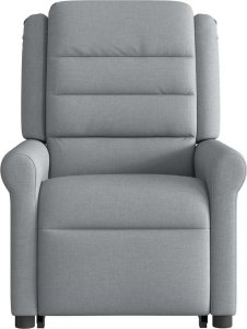 vidaXL vidaXL Podnoszony fotel rozkładany, jasnoszary, obity tkaniną 5
