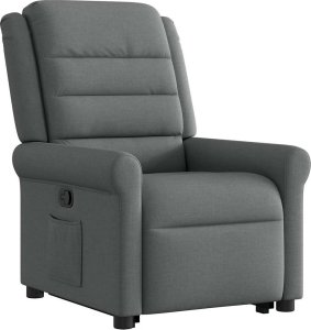 vidaXL vidaXL Podnoszony fotel rozkładany, ciemnoszary, obity tkaniną 4