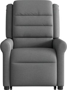 vidaXL vidaXL Podnoszony fotel rozkładany, ciemnoszary, obity tkaniną 5