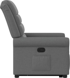 vidaXL vidaXL Podnoszony fotel rozkładany, ciemnoszary, obity tkaniną 6
