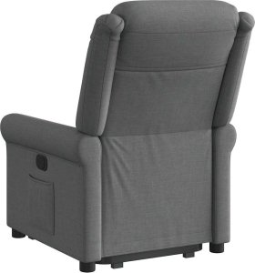 vidaXL vidaXL Podnoszony fotel rozkładany, ciemnoszary, obity tkaniną 7